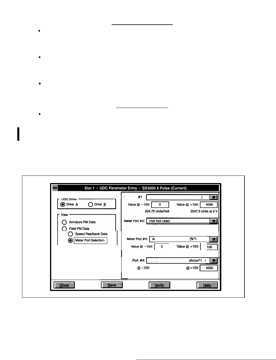 4 meter port selection screen | Rockwell Automation SD3000 Drive Configuration, Programming User Manual | Page 18 / 118