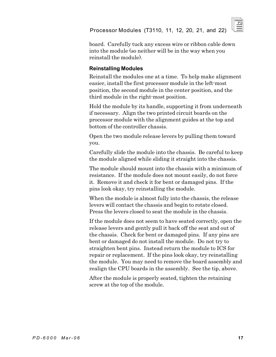 Rockwell Automation T3122 ICS Regent Processor Modules User Manual | Page 17 / 21