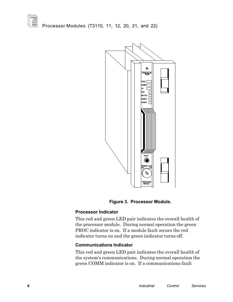 Rockwell Automation T3122 ICS Regent Processor Modules User Manual | Page 6 / 21