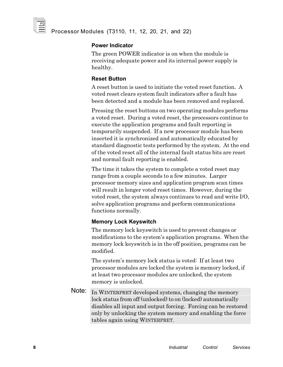 Rockwell Automation T3122 ICS Regent Processor Modules User Manual | Page 8 / 21