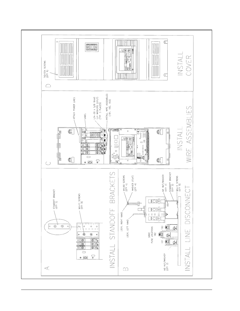 Rockwell Automation Flex/WebPak 3000 DC Drive AC Line Discon Kit 1.5-30 HP-230VAC, 3-60 HP-460VAC User Manual | Page 8 / 10