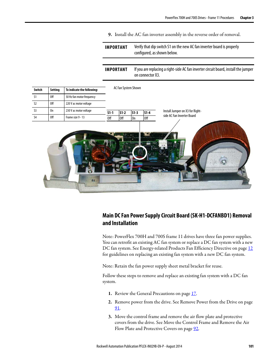 Rockwell Automation 20Y PowerFlex 700H, 700S, and 700AFE Drive Fan Systems, Frames 9...14 User Manual | Page 101 / 296