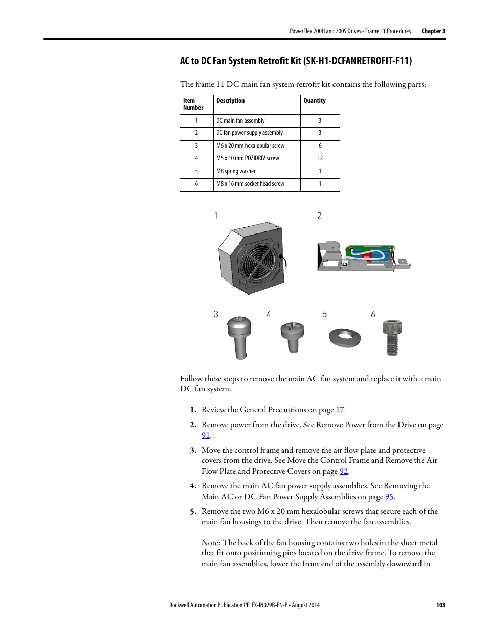 Rockwell Automation 20Y PowerFlex 700H, 700S, and 700AFE Drive Fan Systems, Frames 9...14 User Manual | Page 103 / 296