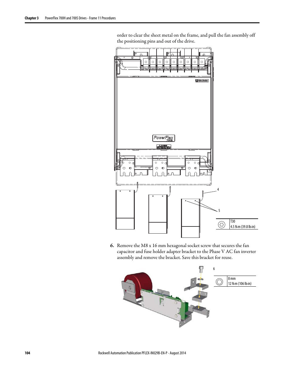 Rockwell Automation 20Y PowerFlex 700H, 700S, and 700AFE Drive Fan Systems, Frames 9...14 User Manual | Page 104 / 296