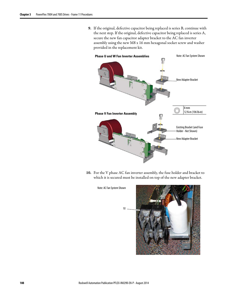 Rockwell Automation 20Y PowerFlex 700H, 700S, and 700AFE Drive Fan Systems, Frames 9...14 User Manual | Page 108 / 296