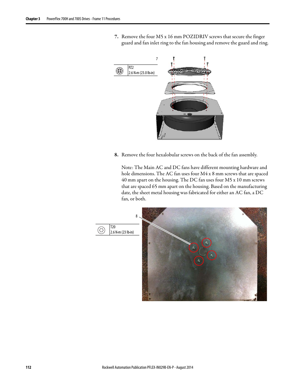 Rockwell Automation 20Y PowerFlex 700H, 700S, and 700AFE Drive Fan Systems, Frames 9...14 User Manual | Page 112 / 296