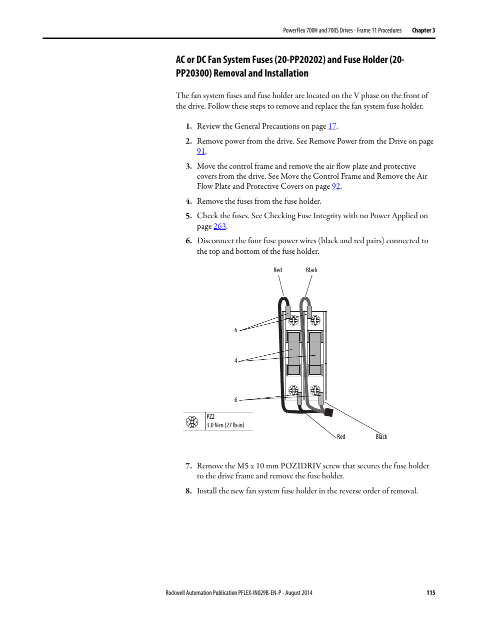 Rockwell Automation 20Y PowerFlex 700H, 700S, and 700AFE Drive Fan Systems, Frames 9...14 User Manual | Page 115 / 296