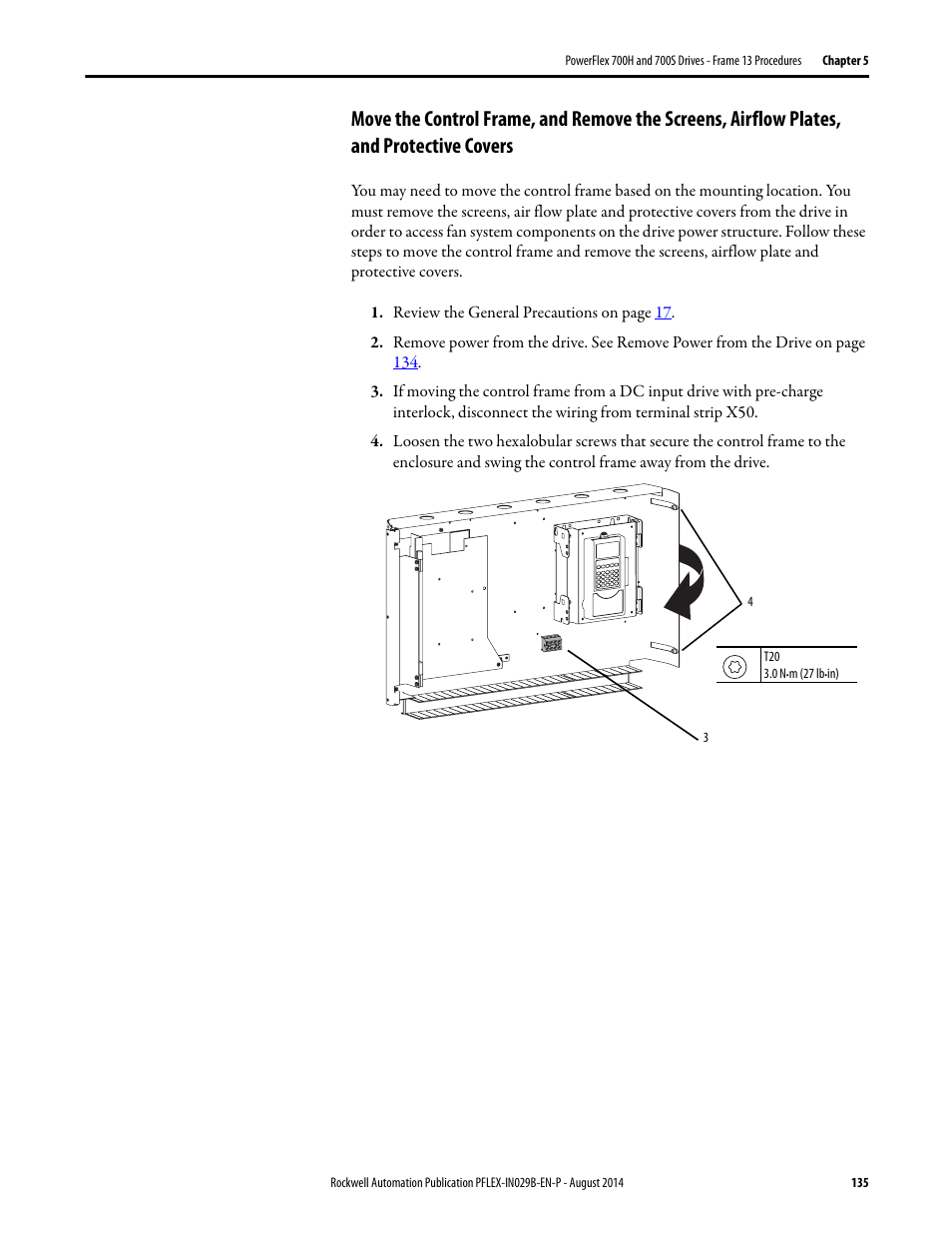 Rockwell Automation 20Y PowerFlex 700H, 700S, and 700AFE Drive Fan Systems, Frames 9...14 User Manual | Page 135 / 296