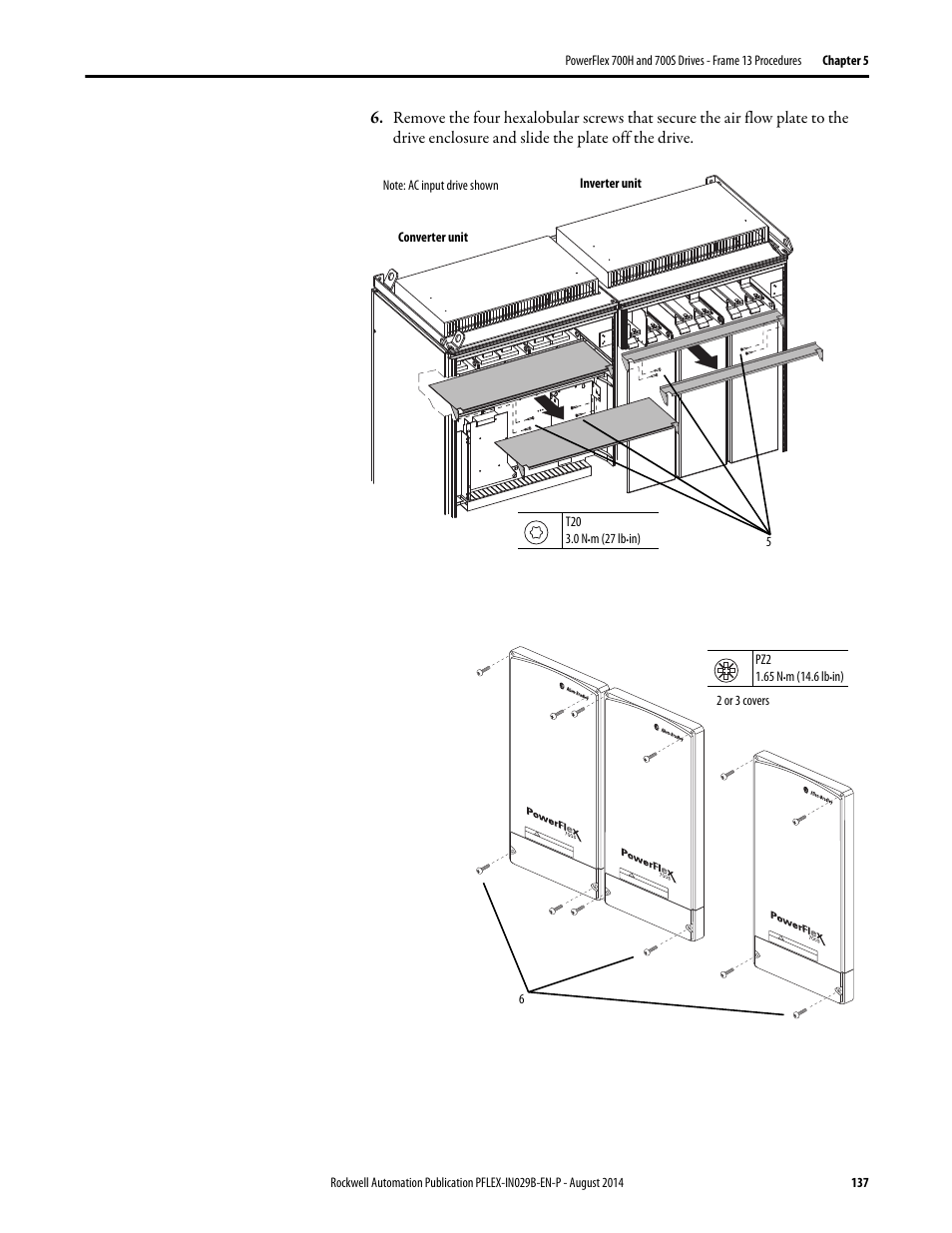 Rockwell Automation 20Y PowerFlex 700H, 700S, and 700AFE Drive Fan Systems, Frames 9...14 User Manual | Page 137 / 296