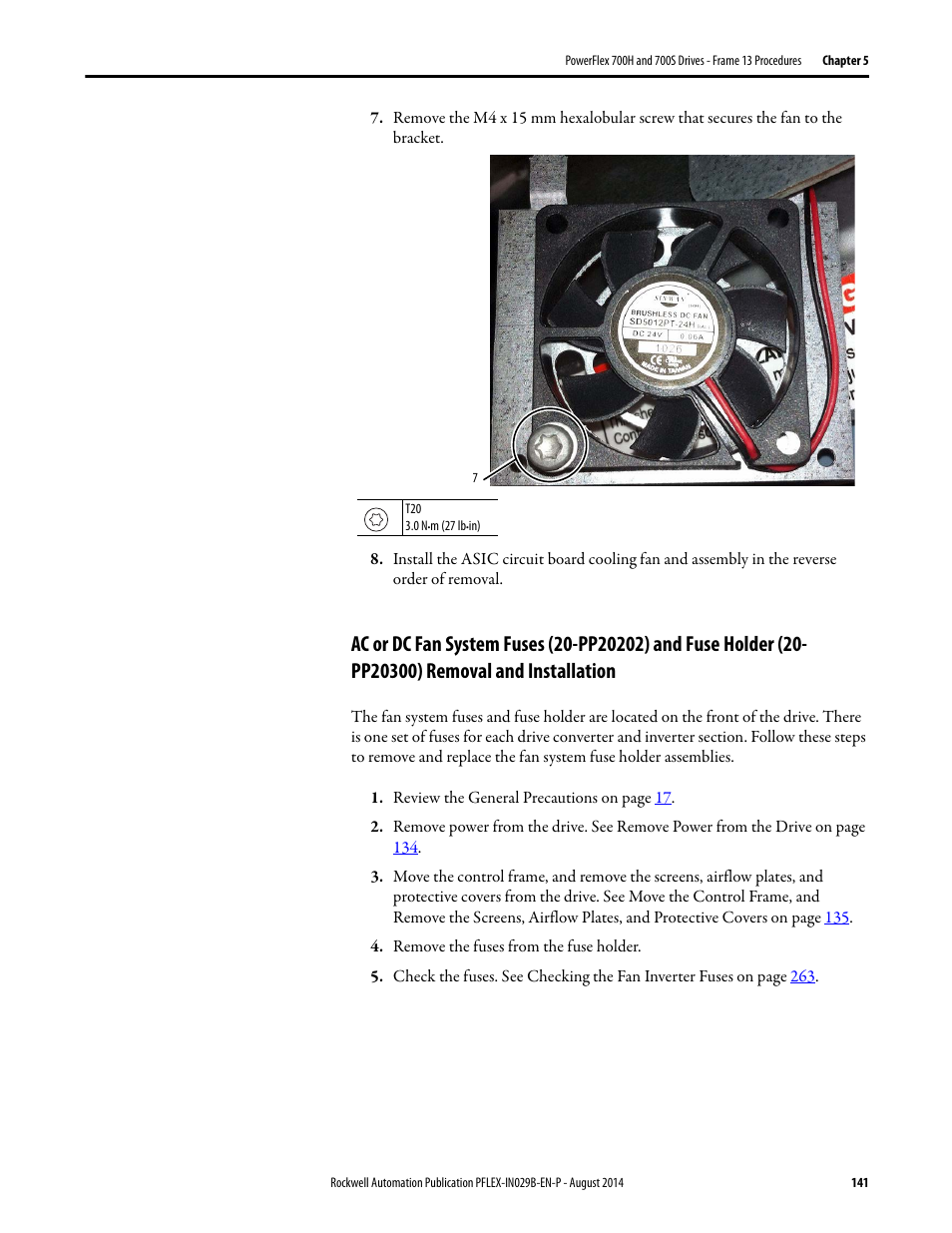 Rockwell Automation 20Y PowerFlex 700H, 700S, and 700AFE Drive Fan Systems, Frames 9...14 User Manual | Page 141 / 296