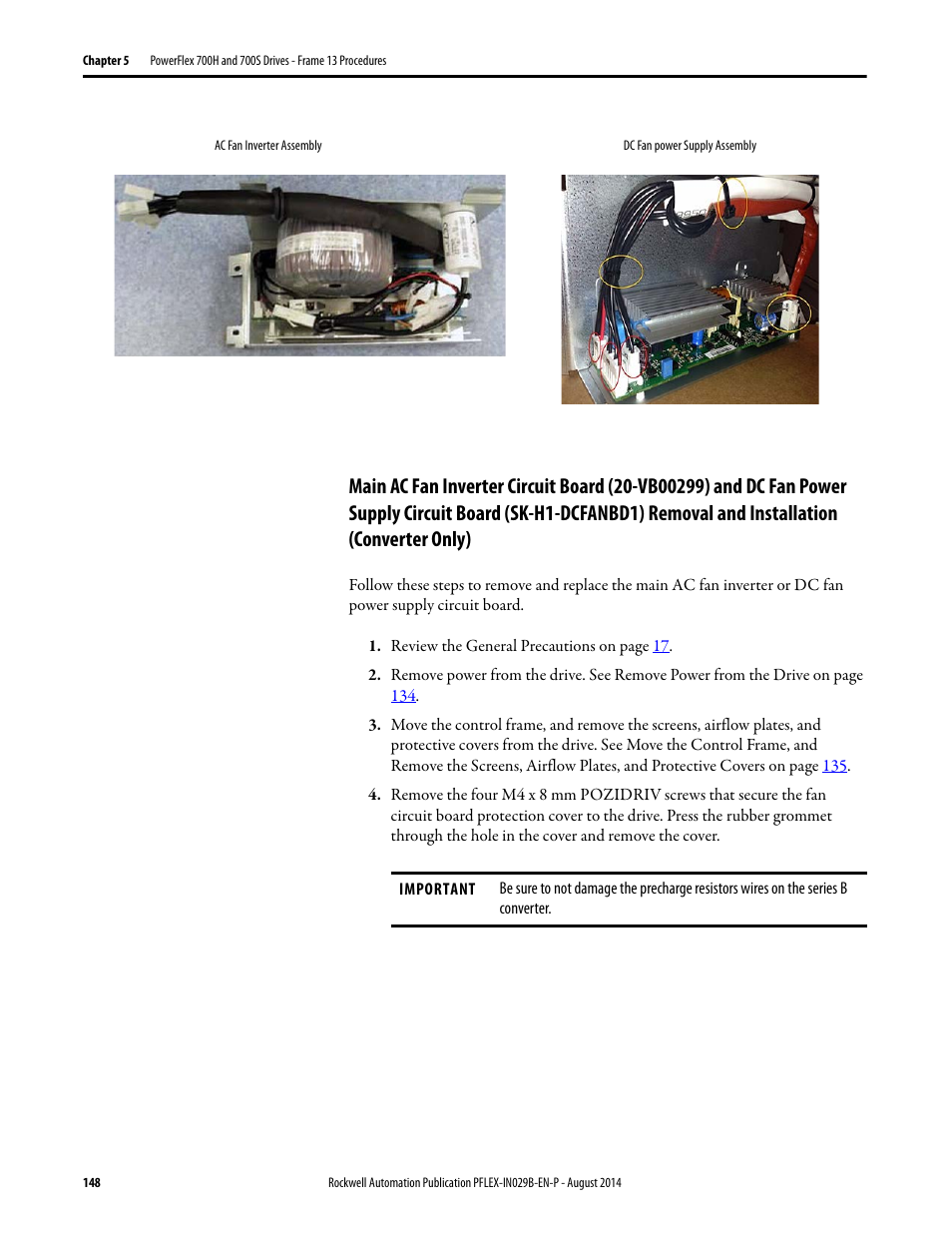 Rockwell Automation 20Y PowerFlex 700H, 700S, and 700AFE Drive Fan Systems, Frames 9...14 User Manual | Page 148 / 296
