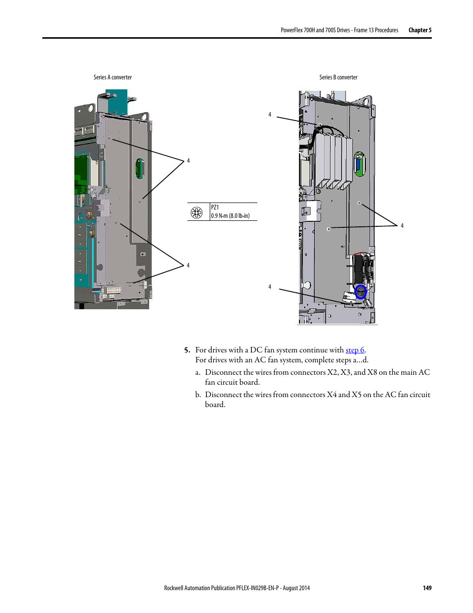 Rockwell Automation 20Y PowerFlex 700H, 700S, and 700AFE Drive Fan Systems, Frames 9...14 User Manual | Page 149 / 296