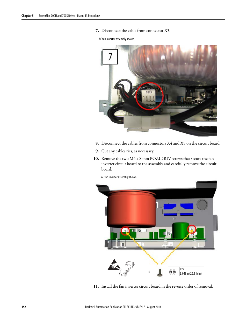 Rockwell Automation 20Y PowerFlex 700H, 700S, and 700AFE Drive Fan Systems, Frames 9...14 User Manual | Page 152 / 296
