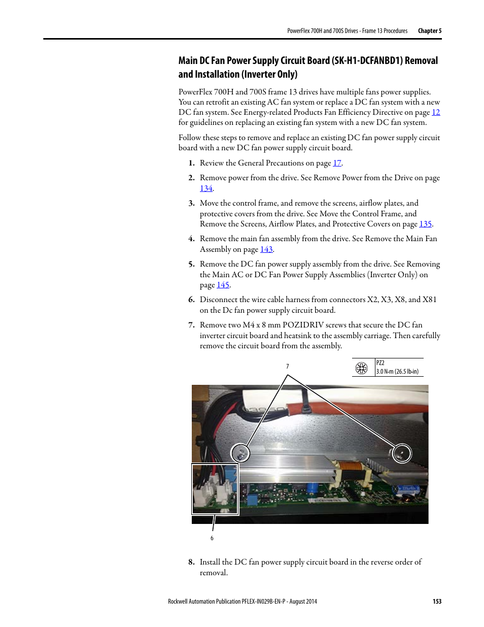 Rockwell Automation 20Y PowerFlex 700H, 700S, and 700AFE Drive Fan Systems, Frames 9...14 User Manual | Page 153 / 296