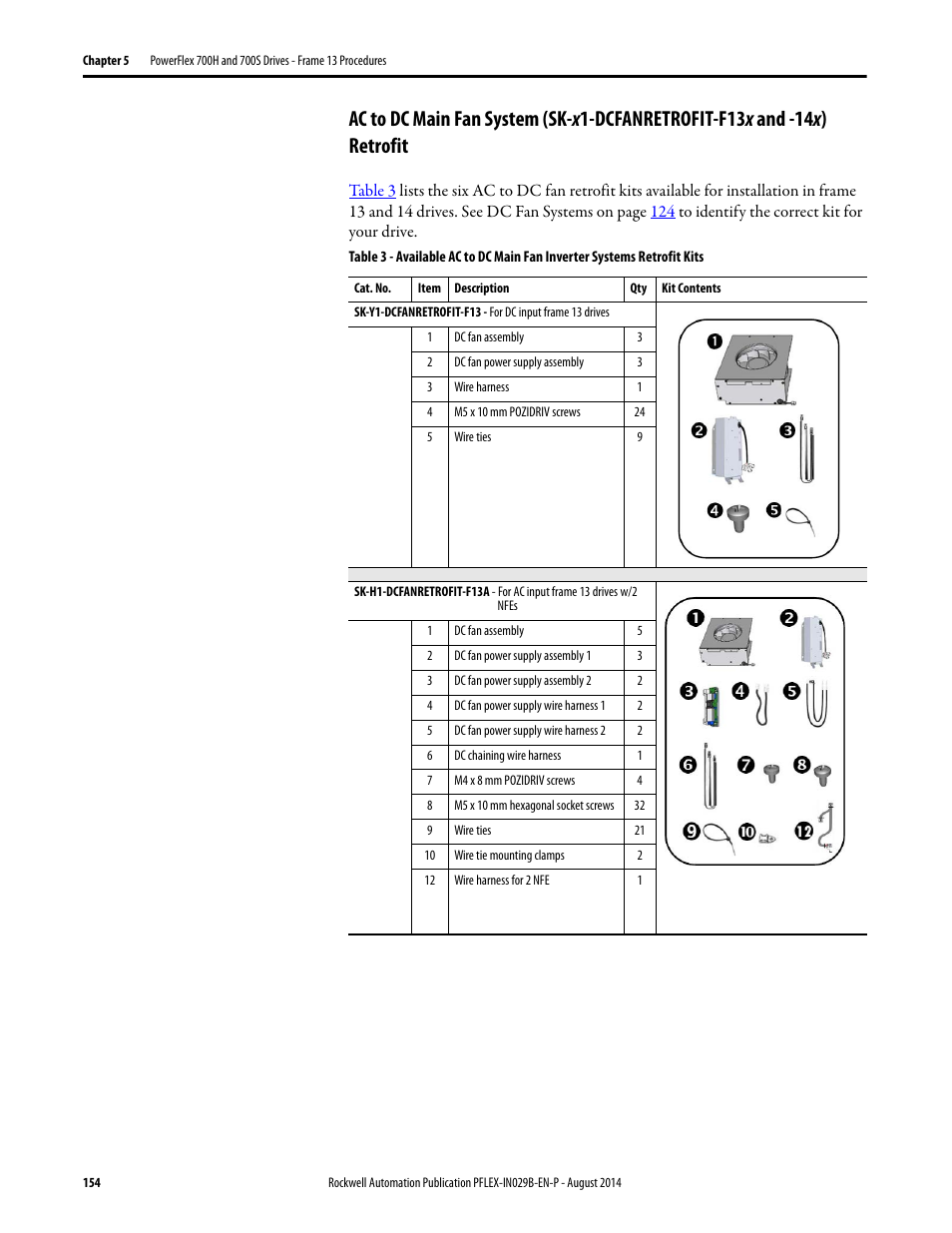 Ac to dc main fan system (sk | Rockwell Automation 20Y PowerFlex 700H, 700S, and 700AFE Drive Fan Systems, Frames 9...14 User Manual | Page 154 / 296