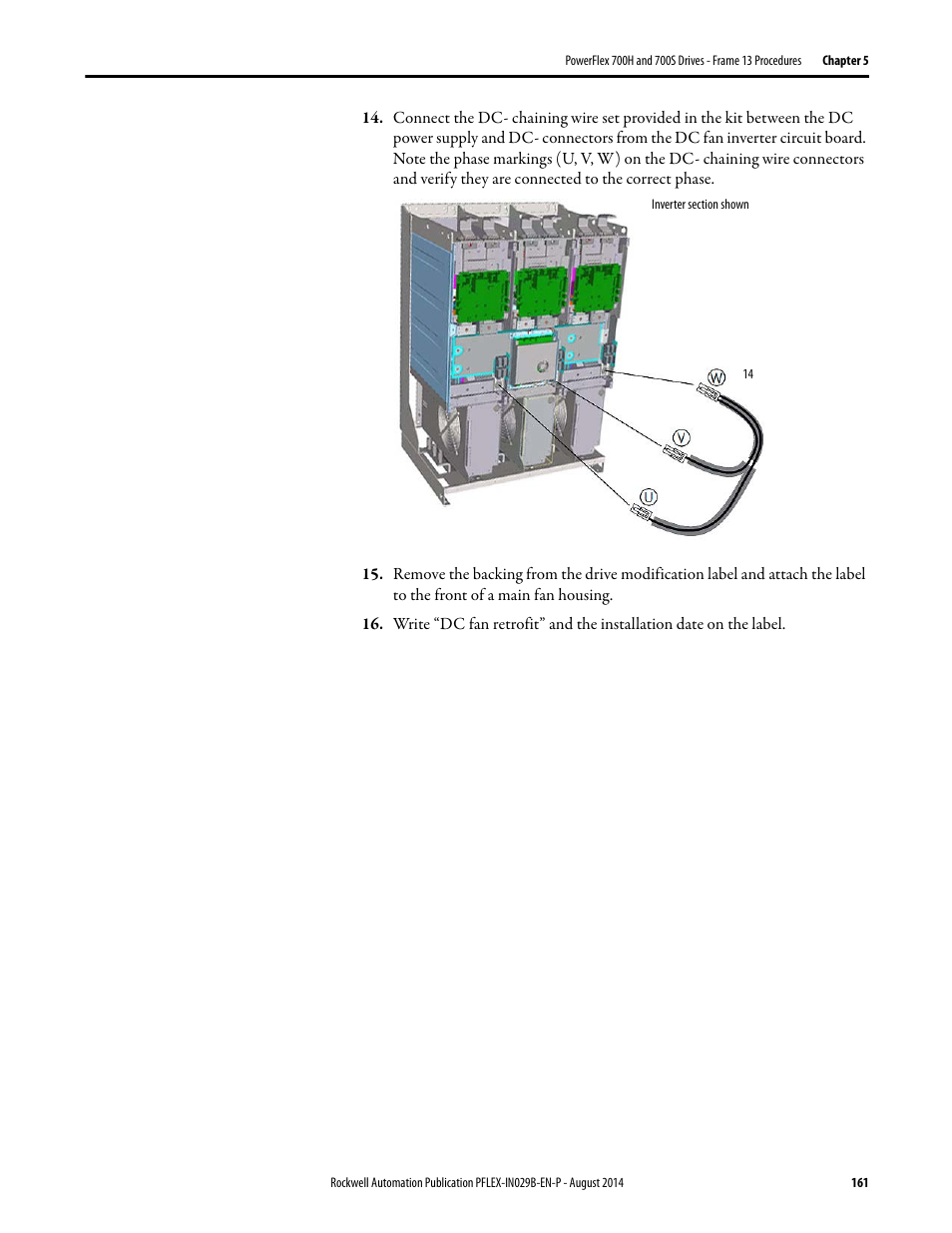 Rockwell Automation 20Y PowerFlex 700H, 700S, and 700AFE Drive Fan Systems, Frames 9...14 User Manual | Page 161 / 296