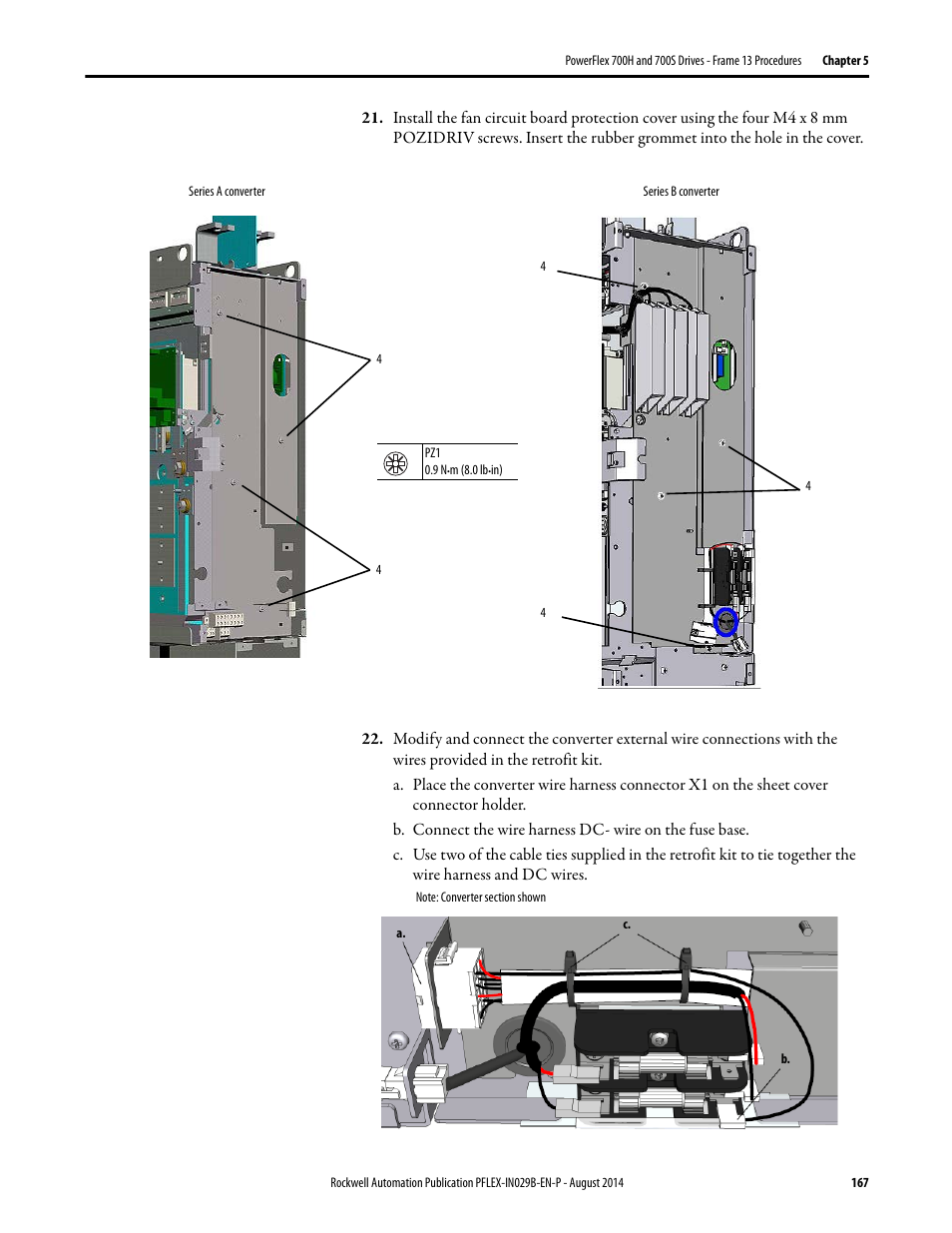Rockwell Automation 20Y PowerFlex 700H, 700S, and 700AFE Drive Fan Systems, Frames 9...14 User Manual | Page 167 / 296