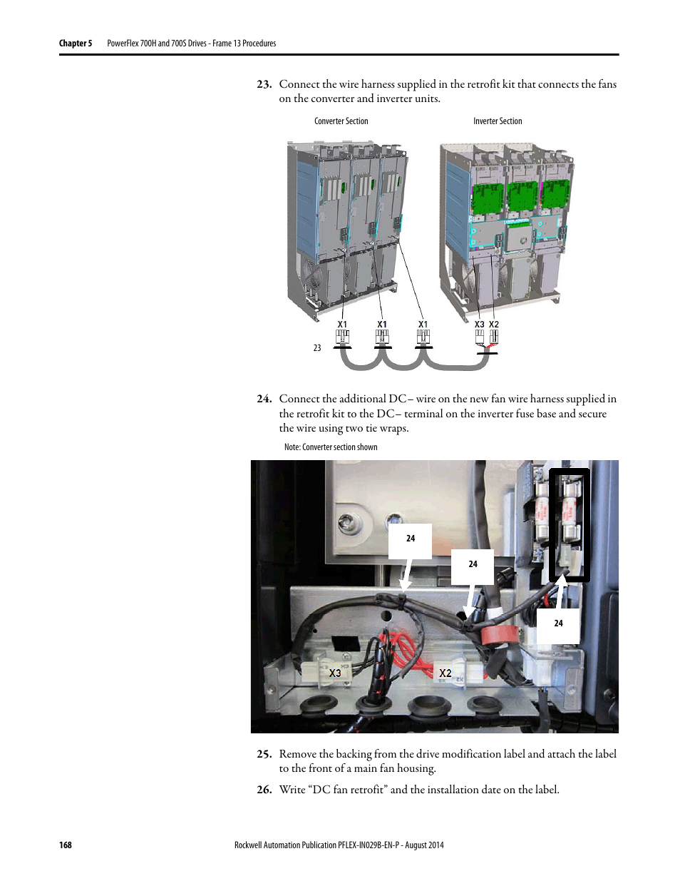 Rockwell Automation 20Y PowerFlex 700H, 700S, and 700AFE Drive Fan Systems, Frames 9...14 User Manual | Page 168 / 296
