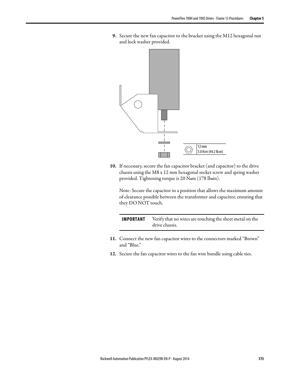 Rockwell Automation 20Y PowerFlex 700H, 700S, and 700AFE Drive Fan Systems, Frames 9...14 User Manual | Page 173 / 296