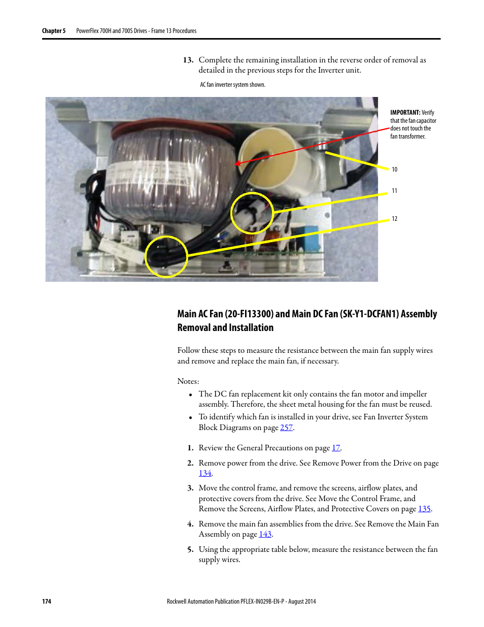 Rockwell Automation 20Y PowerFlex 700H, 700S, and 700AFE Drive Fan Systems, Frames 9...14 User Manual | Page 174 / 296