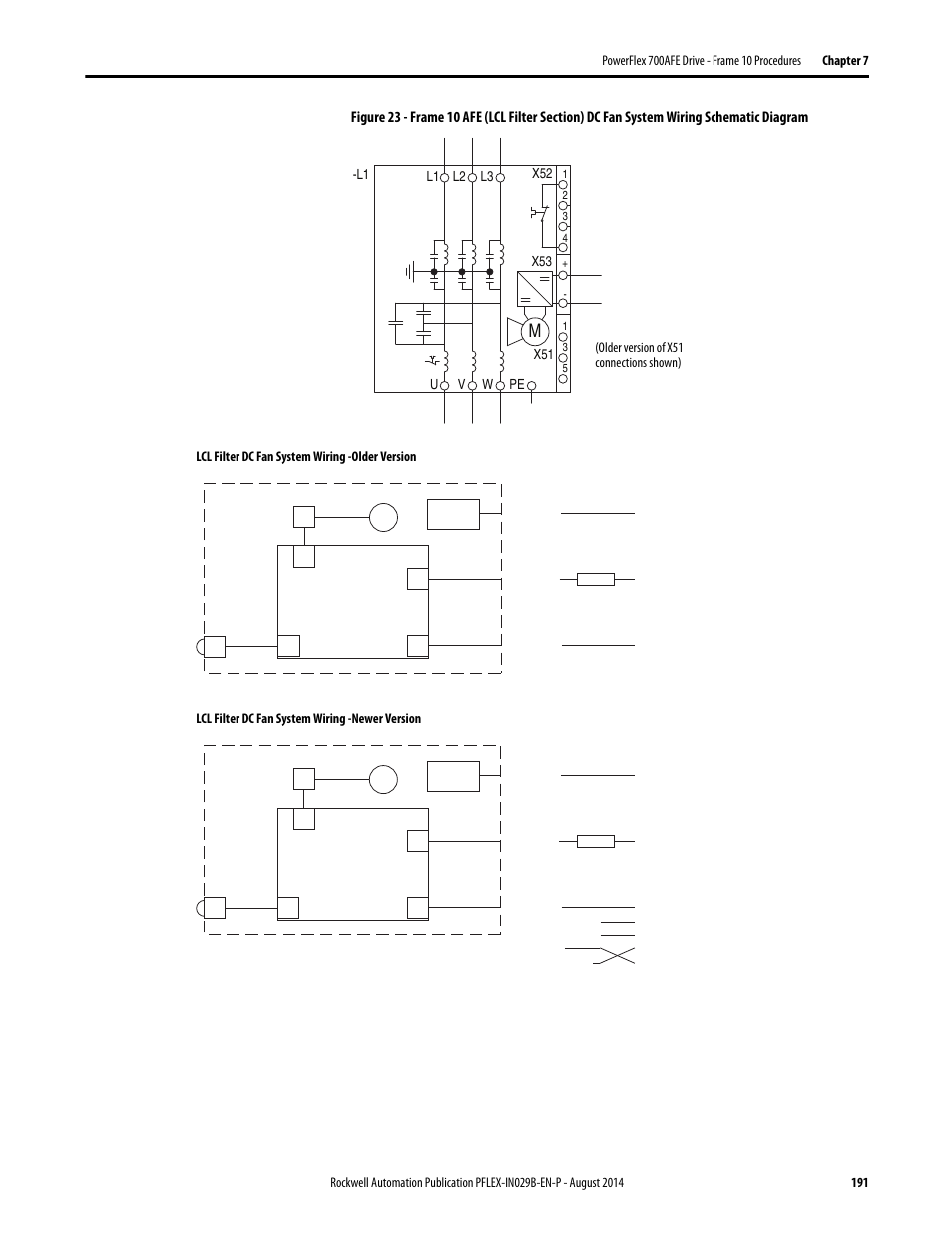 Rockwell Automation 20Y PowerFlex 700H, 700S, and 700AFE Drive Fan Systems, Frames 9...14 User Manual | Page 191 / 296