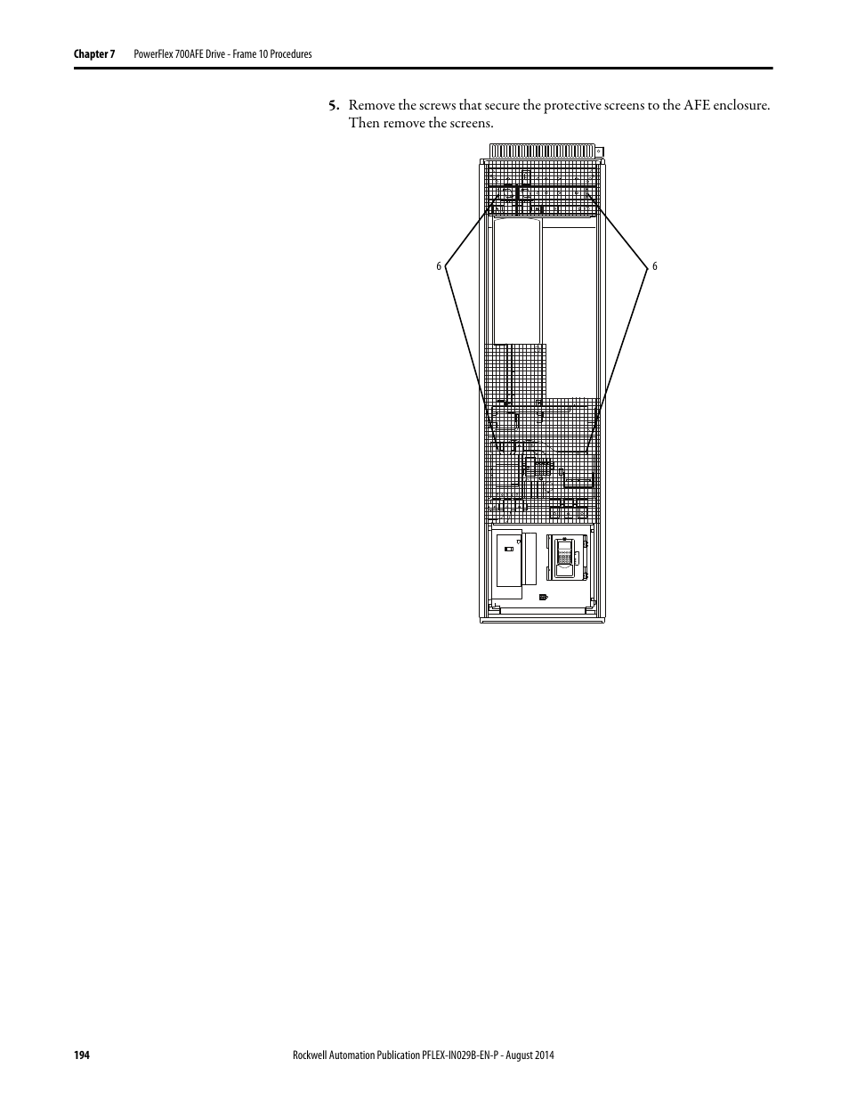 Rockwell Automation 20Y PowerFlex 700H, 700S, and 700AFE Drive Fan Systems, Frames 9...14 User Manual | Page 194 / 296