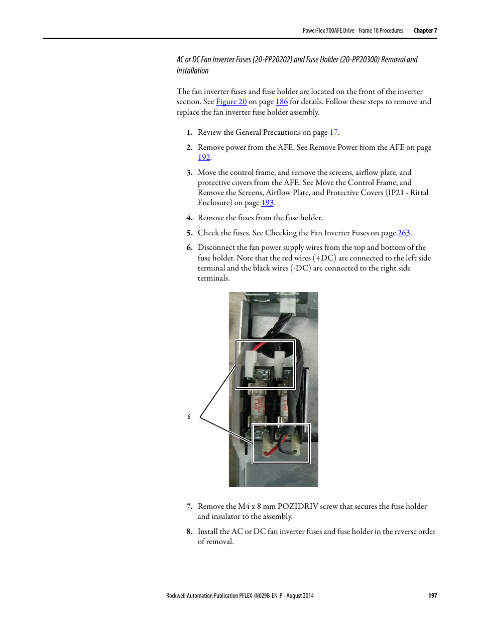 Rockwell Automation 20Y PowerFlex 700H, 700S, and 700AFE Drive Fan Systems, Frames 9...14 User Manual | Page 197 / 296