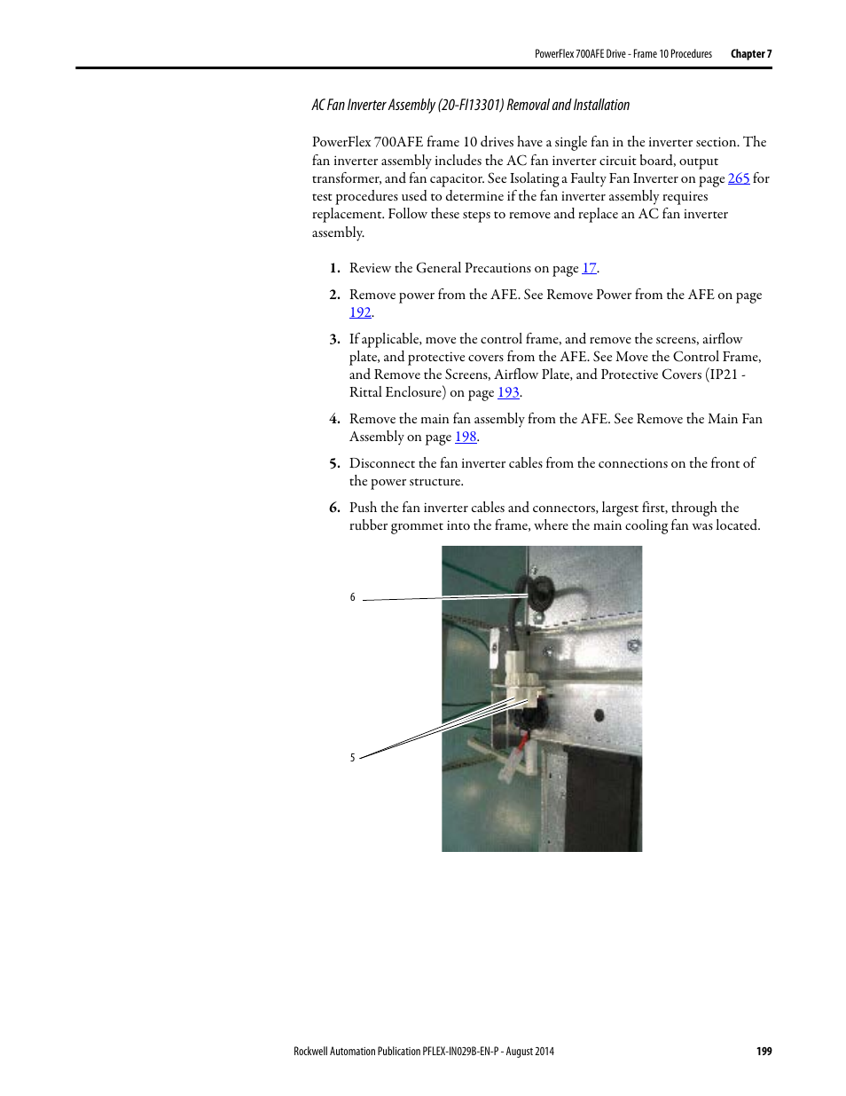 Rockwell Automation 20Y PowerFlex 700H, 700S, and 700AFE Drive Fan Systems, Frames 9...14 User Manual | Page 199 / 296
