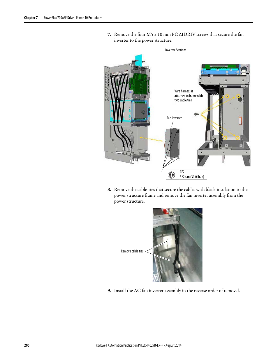 Rockwell Automation 20Y PowerFlex 700H, 700S, and 700AFE Drive Fan Systems, Frames 9...14 User Manual | Page 200 / 296