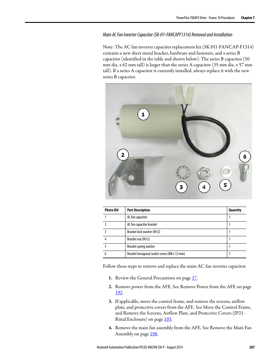 Rockwell Automation 20Y PowerFlex 700H, 700S, and 700AFE Drive Fan Systems, Frames 9...14 User Manual | Page 207 / 296
