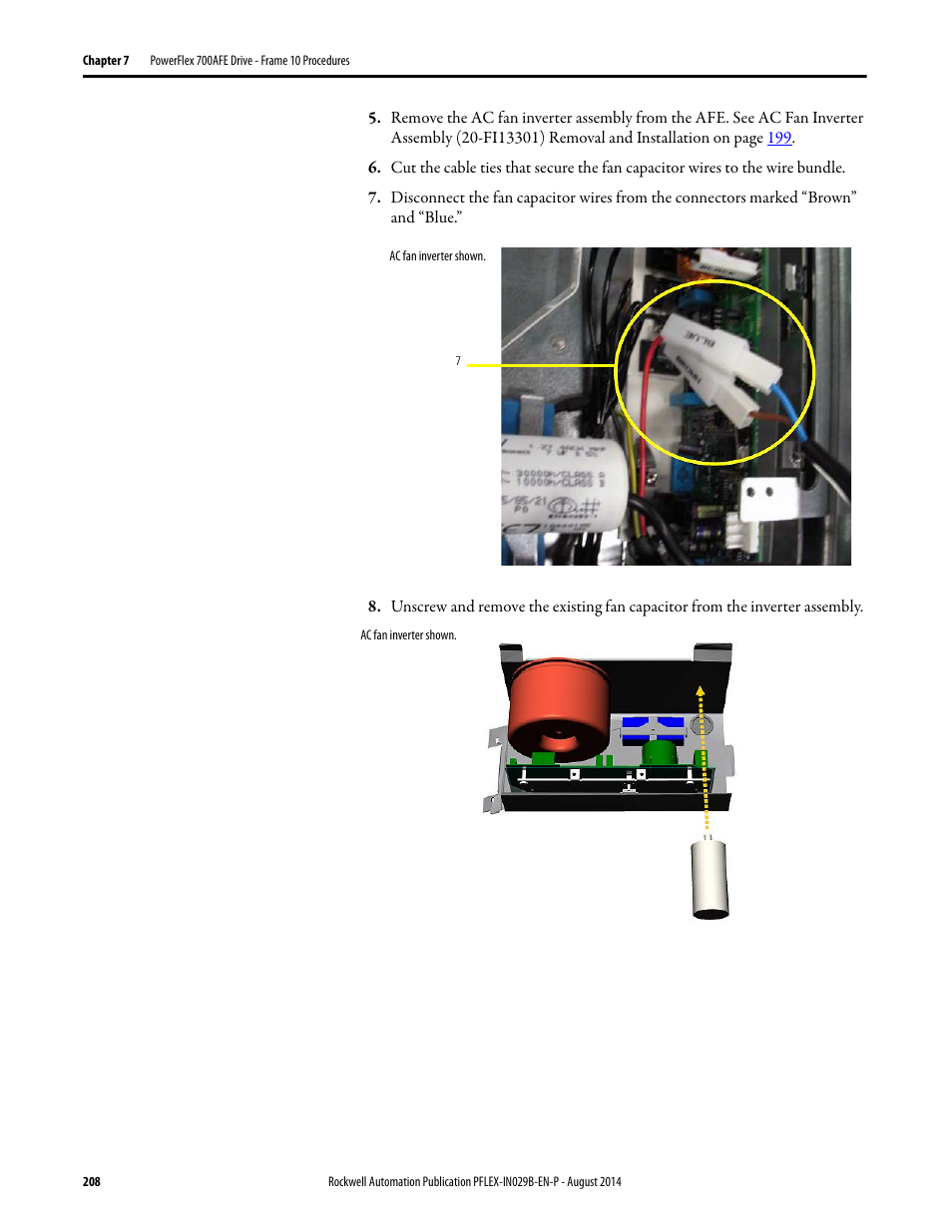 Rockwell Automation 20Y PowerFlex 700H, 700S, and 700AFE Drive Fan Systems, Frames 9...14 User Manual | Page 208 / 296