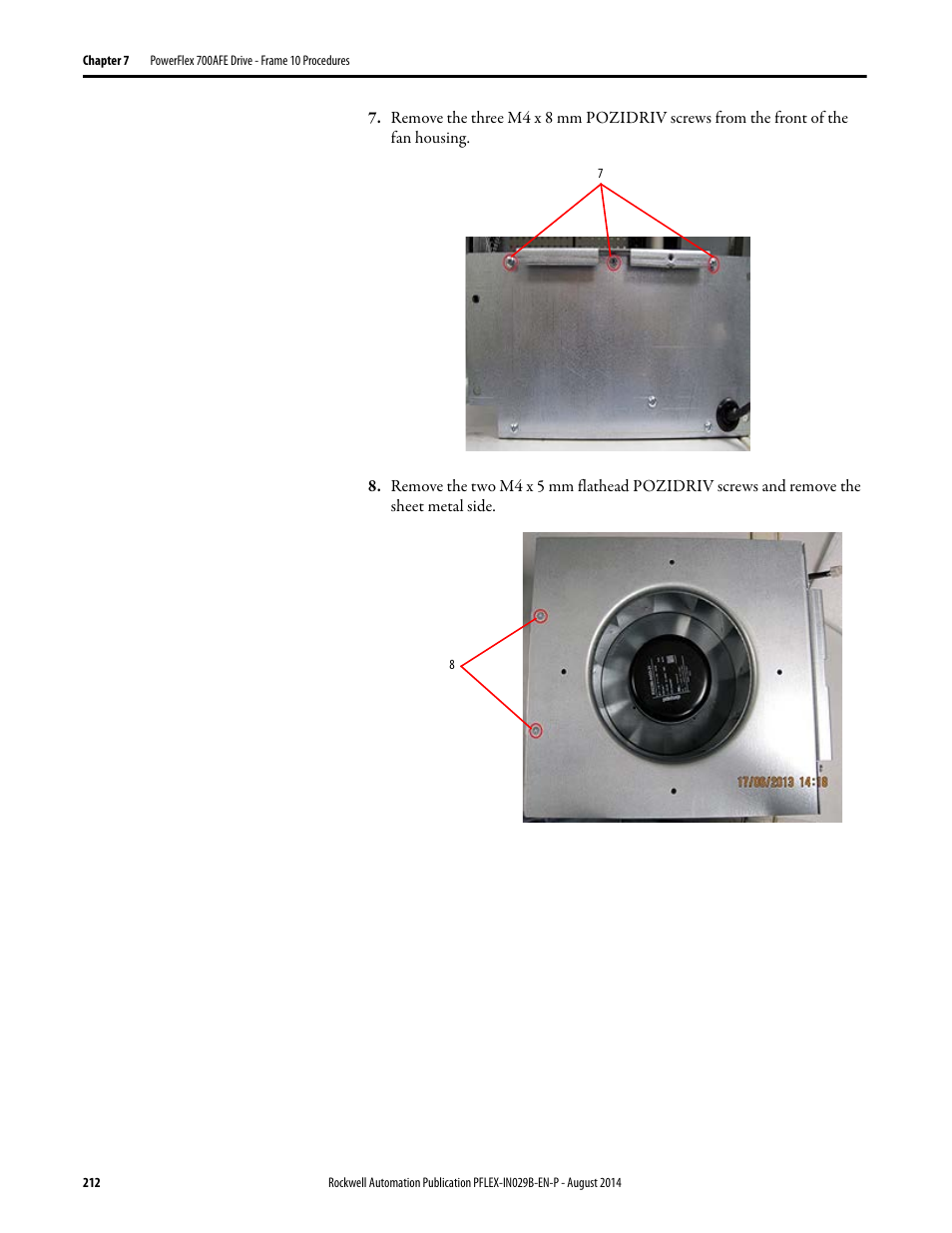 Rockwell Automation 20Y PowerFlex 700H, 700S, and 700AFE Drive Fan Systems, Frames 9...14 User Manual | Page 212 / 296