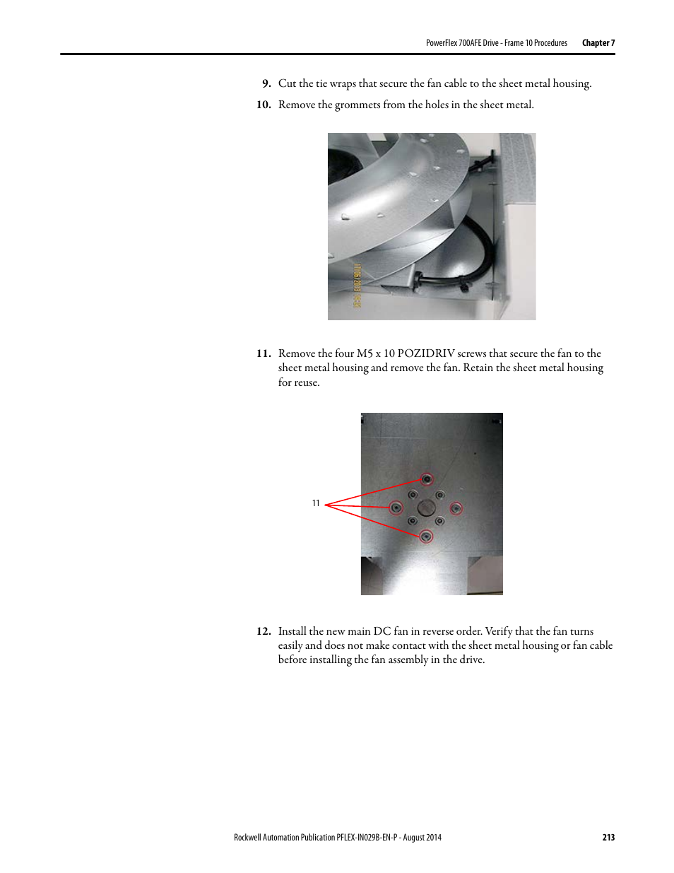 Rockwell Automation 20Y PowerFlex 700H, 700S, and 700AFE Drive Fan Systems, Frames 9...14 User Manual | Page 213 / 296
