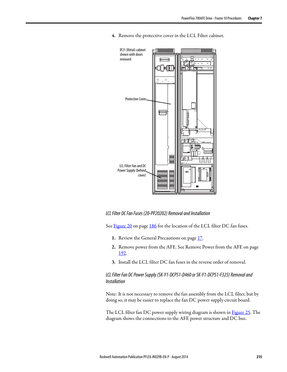 Rockwell Automation 20Y PowerFlex 700H, 700S, and 700AFE Drive Fan Systems, Frames 9...14 User Manual | Page 215 / 296