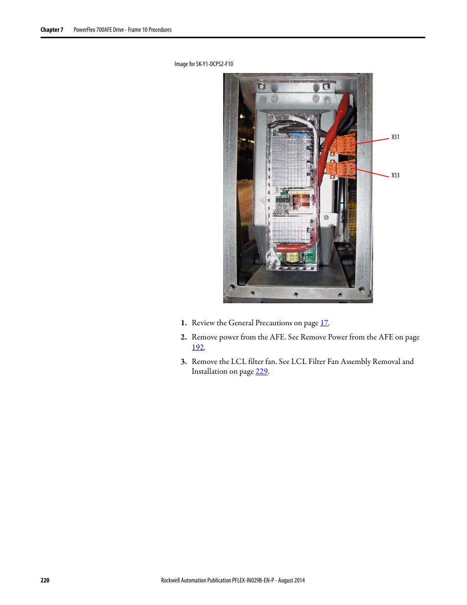 Rockwell Automation 20Y PowerFlex 700H, 700S, and 700AFE Drive Fan Systems, Frames 9...14 User Manual | Page 220 / 296
