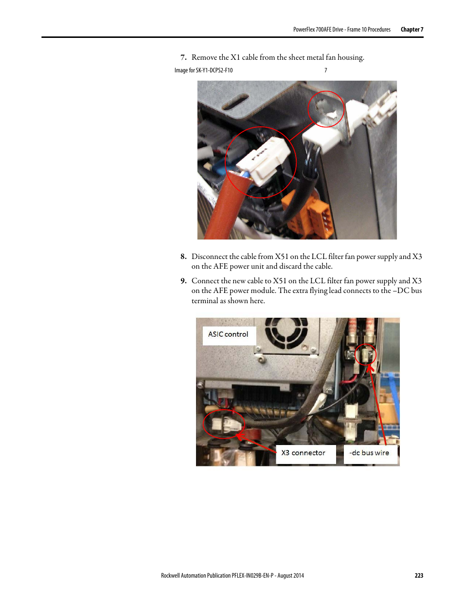 Rockwell Automation 20Y PowerFlex 700H, 700S, and 700AFE Drive Fan Systems, Frames 9...14 User Manual | Page 223 / 296