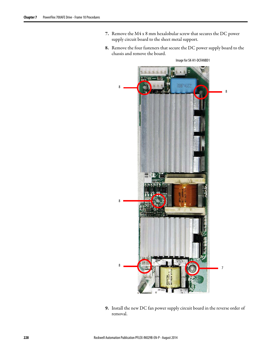 Rockwell Automation 20Y PowerFlex 700H, 700S, and 700AFE Drive Fan Systems, Frames 9...14 User Manual | Page 228 / 296