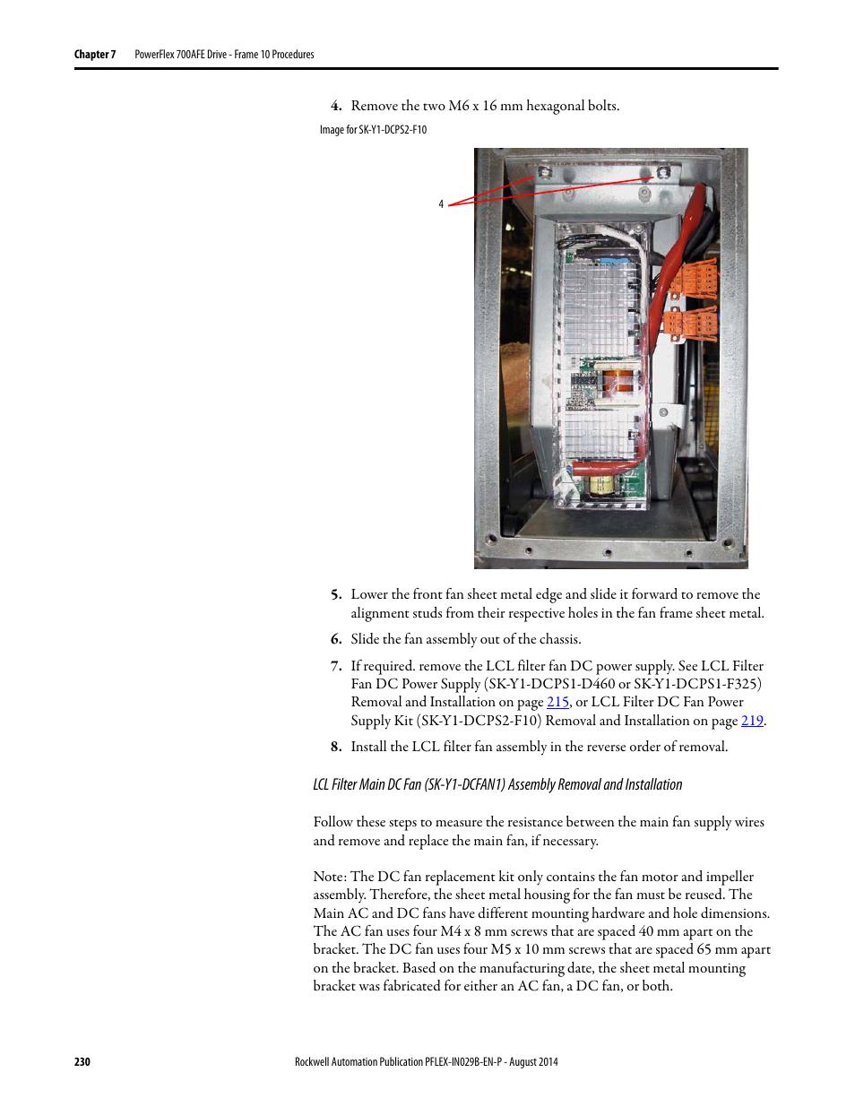 Rockwell Automation 20Y PowerFlex 700H, 700S, and 700AFE Drive Fan Systems, Frames 9...14 User Manual | Page 230 / 296