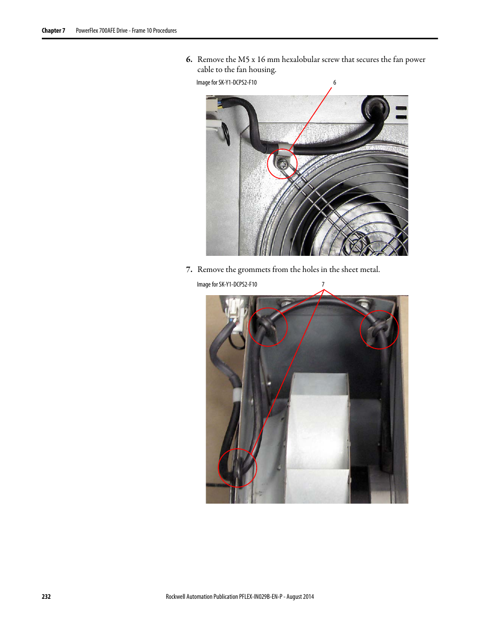 Rockwell Automation 20Y PowerFlex 700H, 700S, and 700AFE Drive Fan Systems, Frames 9...14 User Manual | Page 232 / 296