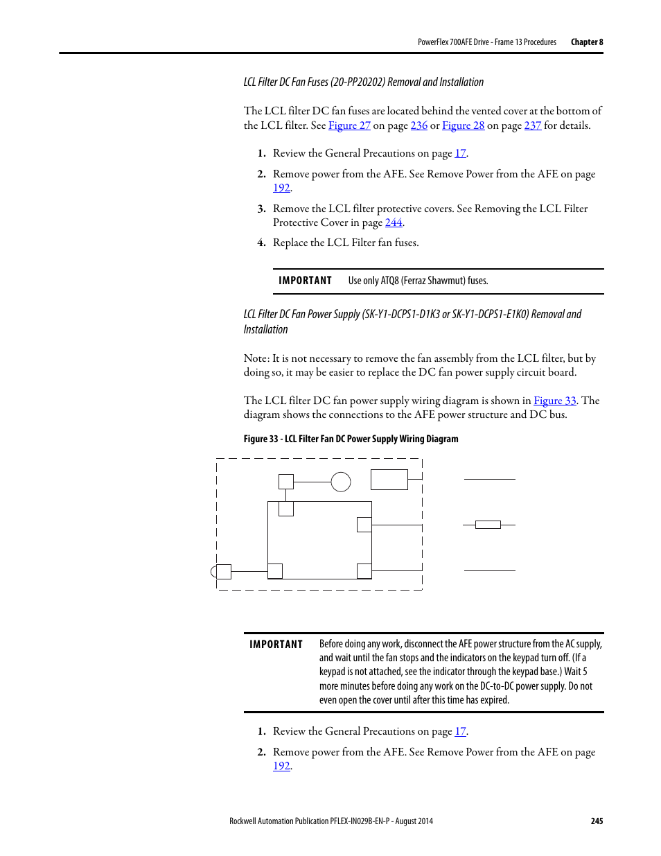 Rockwell Automation 20Y PowerFlex 700H, 700S, and 700AFE Drive Fan Systems, Frames 9...14 User Manual | Page 245 / 296