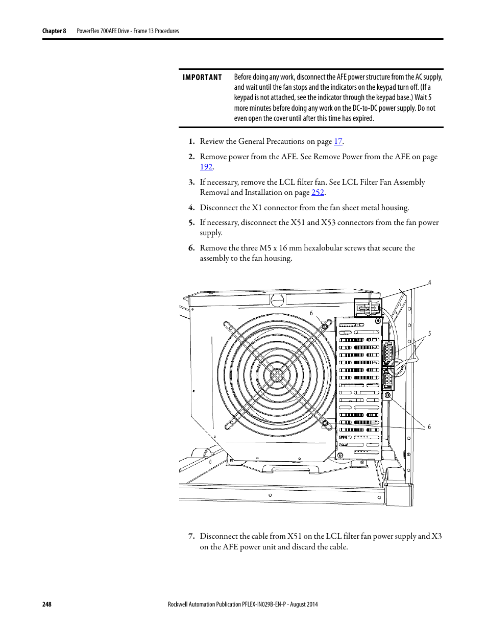 Rockwell Automation 20Y PowerFlex 700H, 700S, and 700AFE Drive Fan Systems, Frames 9...14 User Manual | Page 248 / 296