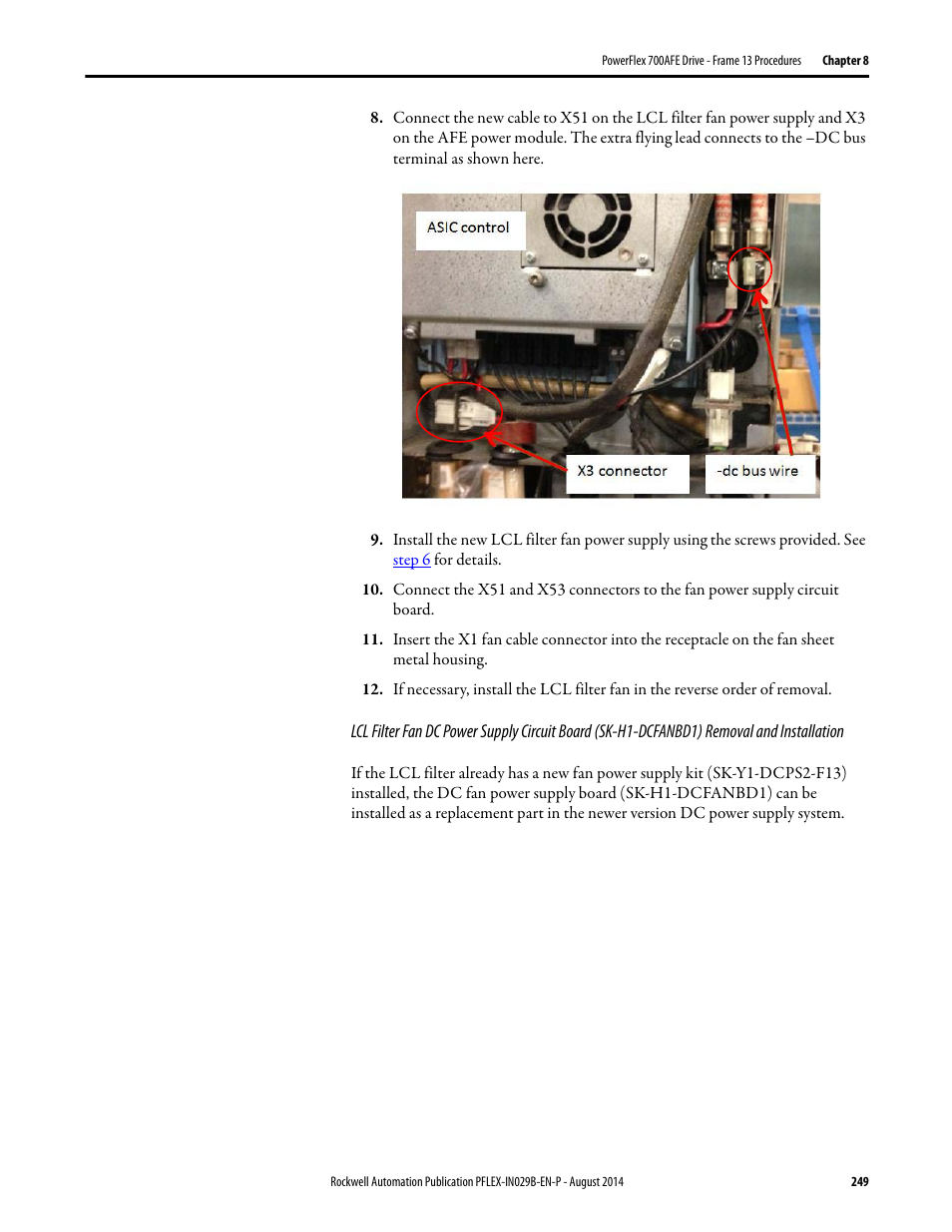 Rockwell Automation 20Y PowerFlex 700H, 700S, and 700AFE Drive Fan Systems, Frames 9...14 User Manual | Page 249 / 296