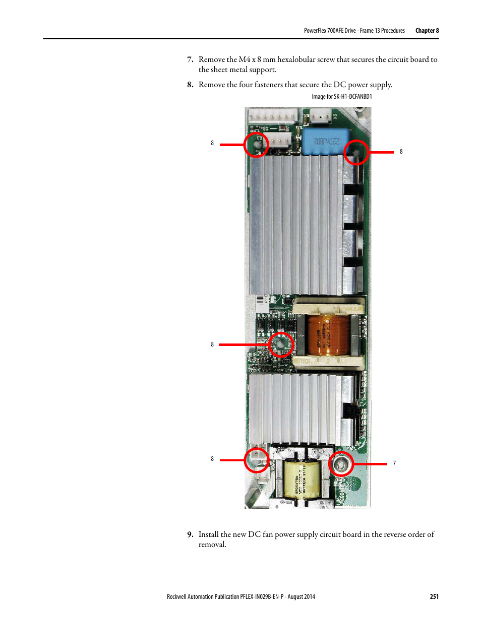 Rockwell Automation 20Y PowerFlex 700H, 700S, and 700AFE Drive Fan Systems, Frames 9...14 User Manual | Page 251 / 296