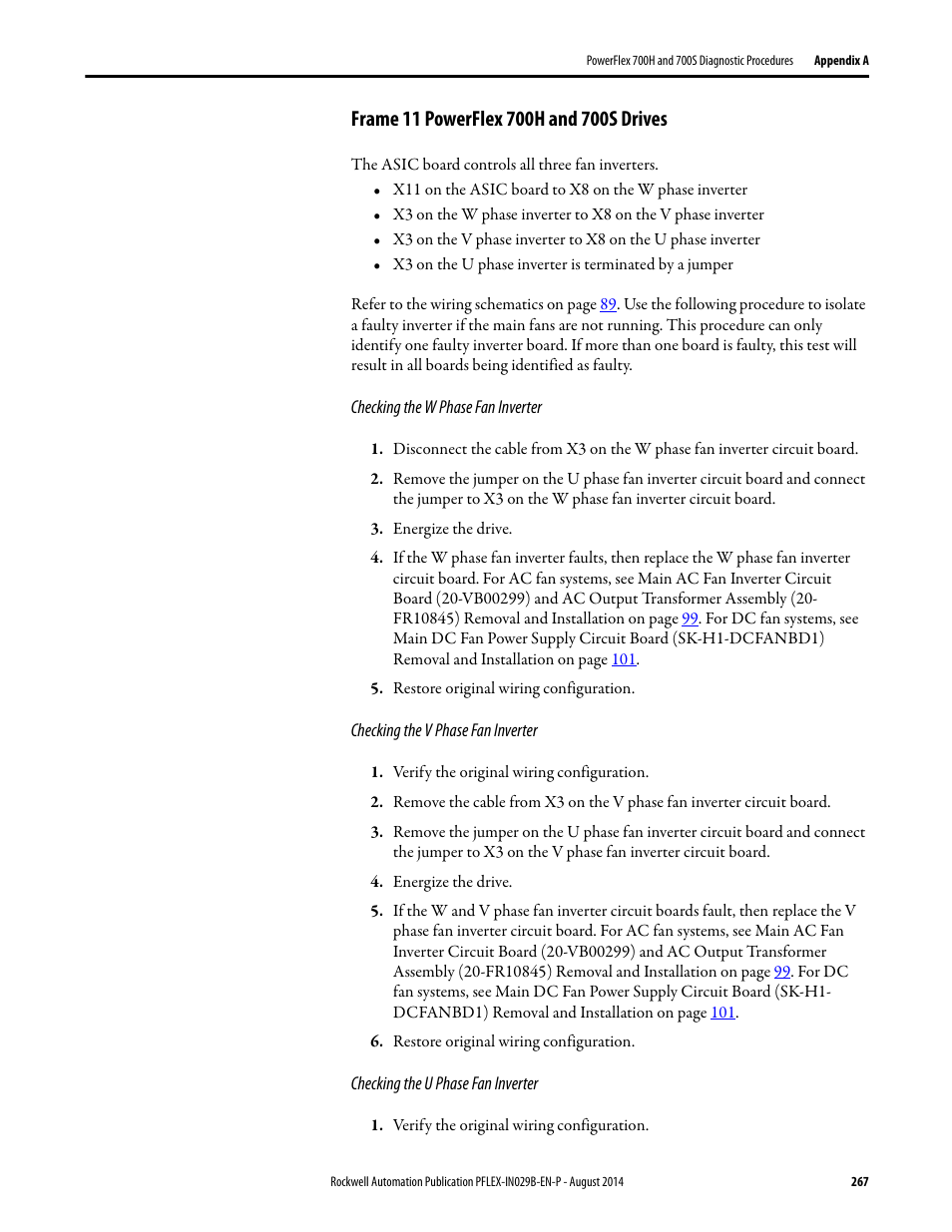 Frame 11 powerflex 700h and 700s drives | Rockwell Automation 20Y PowerFlex 700H, 700S, and 700AFE Drive Fan Systems, Frames 9...14 User Manual | Page 267 / 296