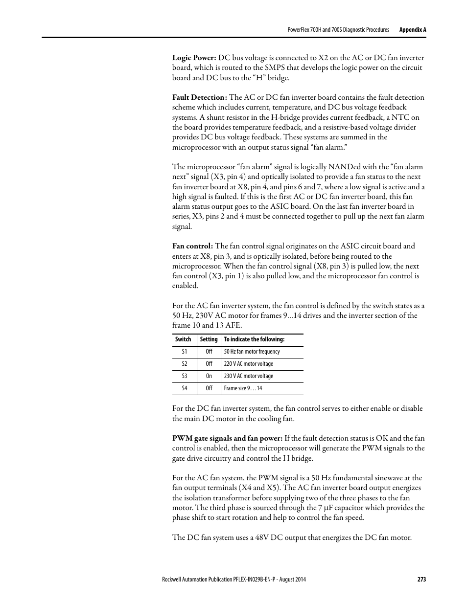 Rockwell Automation 20Y PowerFlex 700H, 700S, and 700AFE Drive Fan Systems, Frames 9...14 User Manual | Page 273 / 296