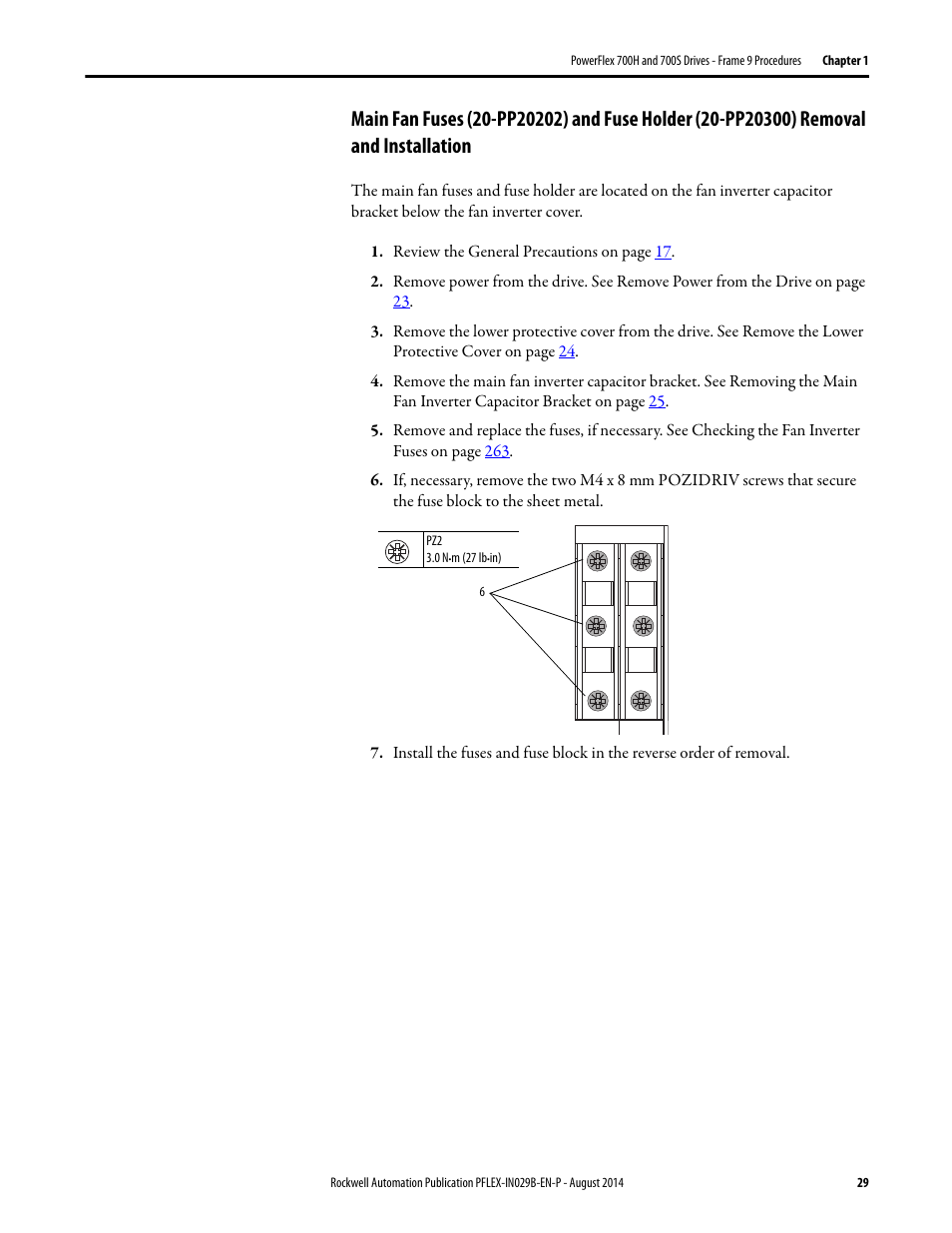 Rockwell Automation 20Y PowerFlex 700H, 700S, and 700AFE Drive Fan Systems, Frames 9...14 User Manual | Page 29 / 296