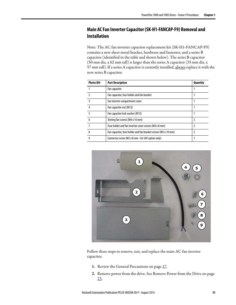 Rockwell Automation 20Y PowerFlex 700H, 700S, and 700AFE Drive Fan Systems, Frames 9...14 User Manual | Page 31 / 296