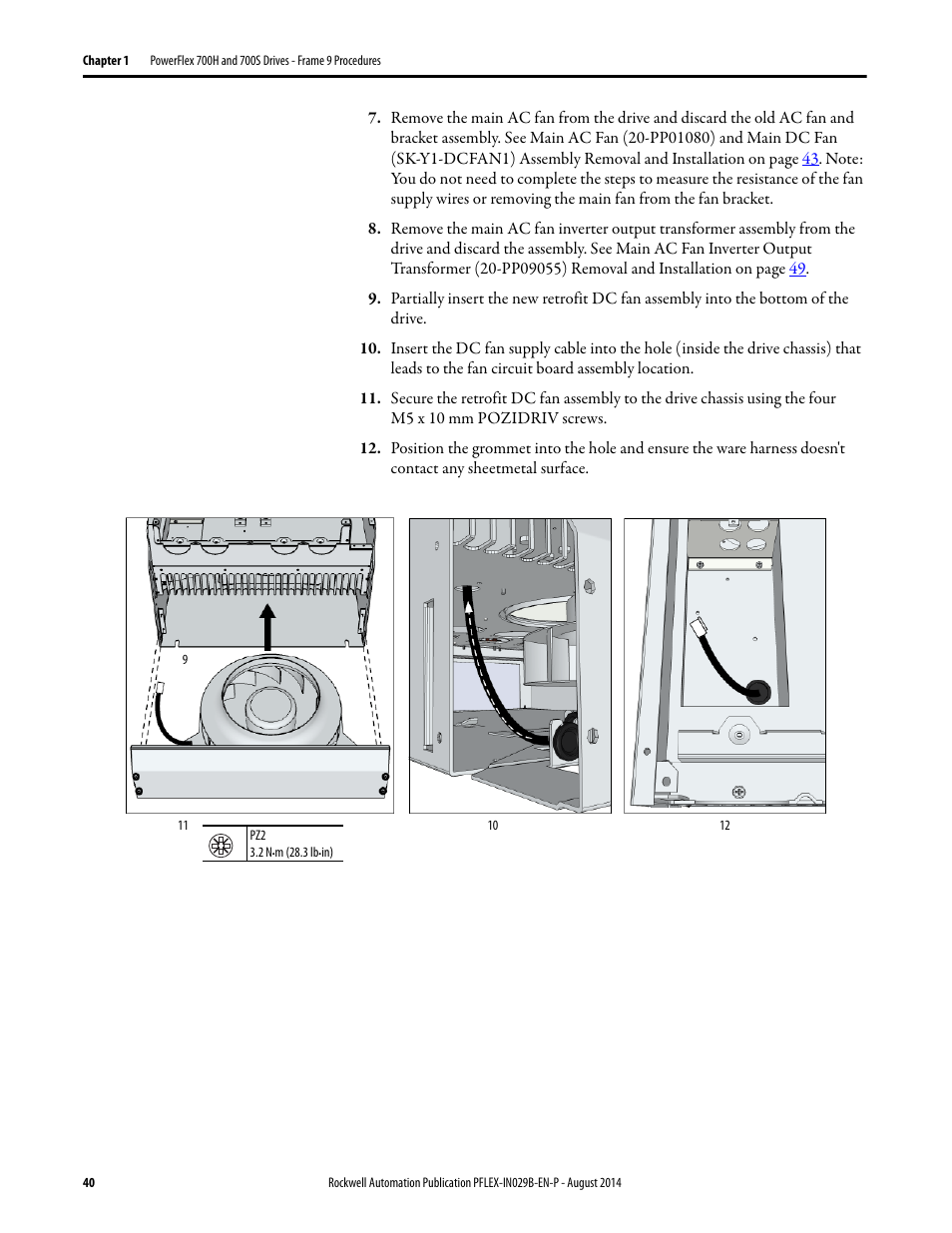 Rockwell Automation 20Y PowerFlex 700H, 700S, and 700AFE Drive Fan Systems, Frames 9...14 User Manual | Page 40 / 296