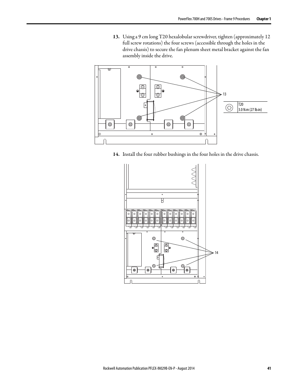 Rockwell Automation 20Y PowerFlex 700H, 700S, and 700AFE Drive Fan Systems, Frames 9...14 User Manual | Page 41 / 296