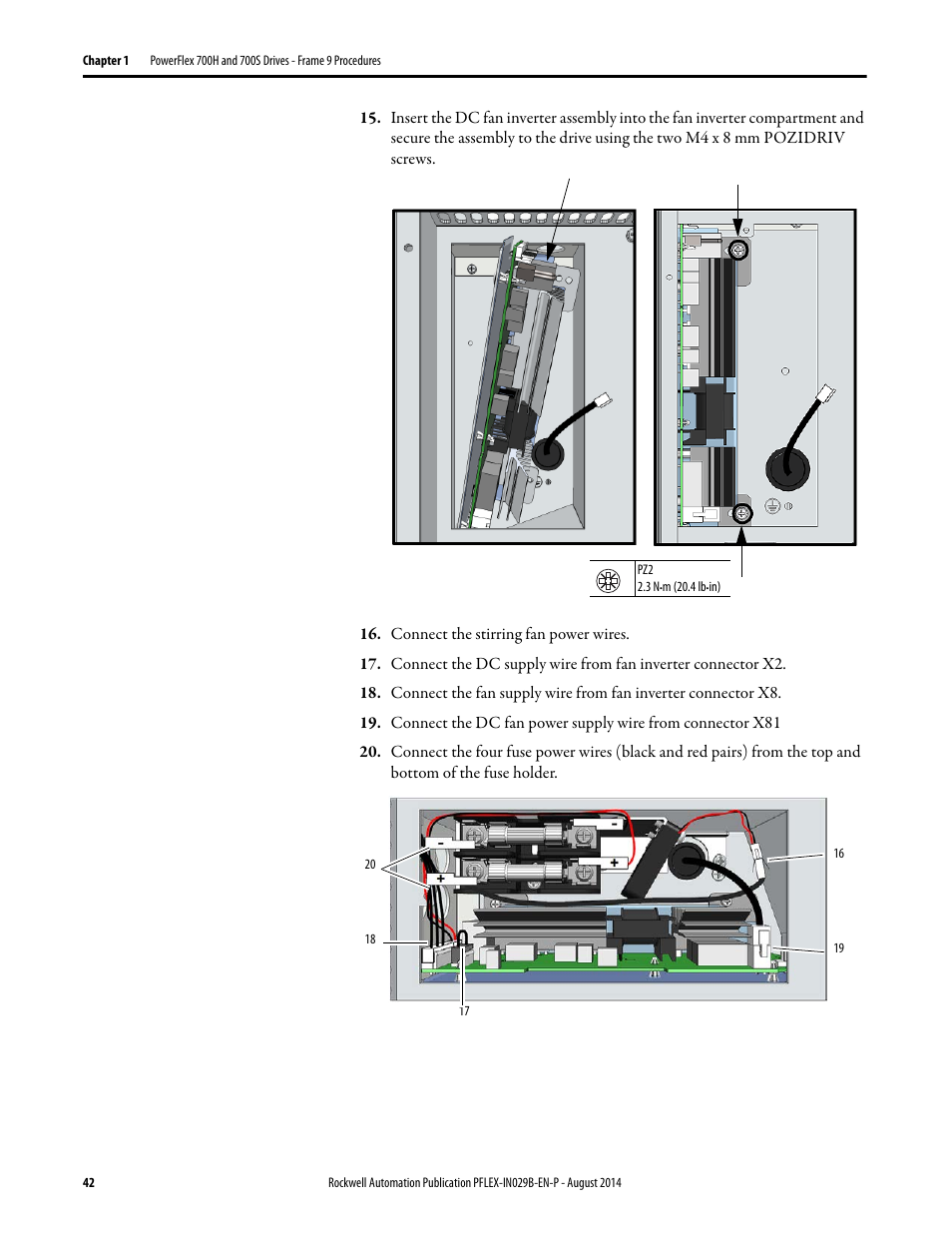 Rockwell Automation 20Y PowerFlex 700H, 700S, and 700AFE Drive Fan Systems, Frames 9...14 User Manual | Page 42 / 296